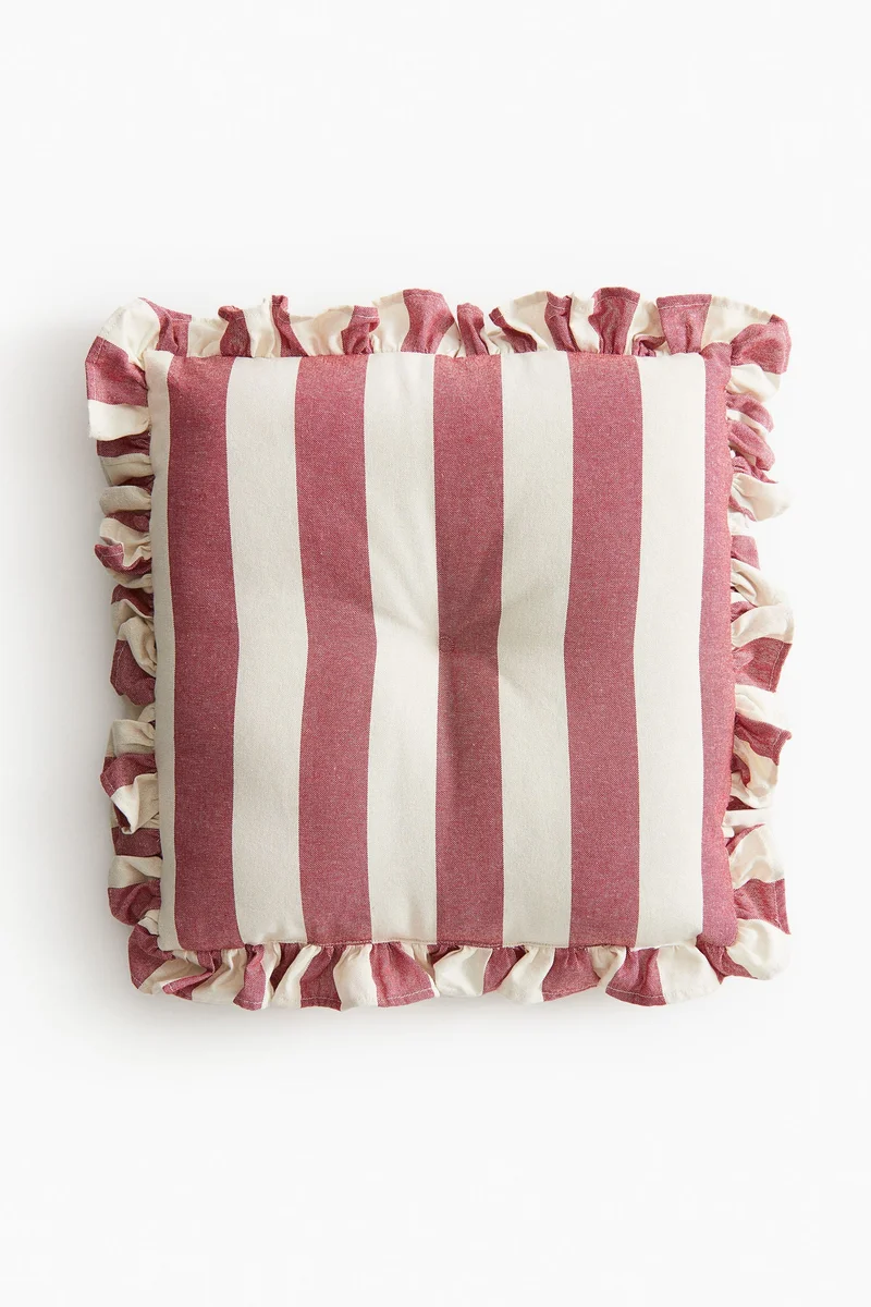 H&M Frill-trimmed cotton seat cushion