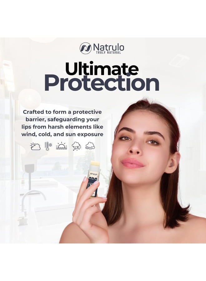 Natrulo Beef Tallow Lip Balm – Natural Tallow Beeswax Chapstick – Hydrating Moisturizer Grass Fed Bison Tallow Balm Lip Care – Soothes Chapped Dry Lips, Sensitive Skin – Long Lasting Vitamin Rich USA-Made 2Pk - Image 5