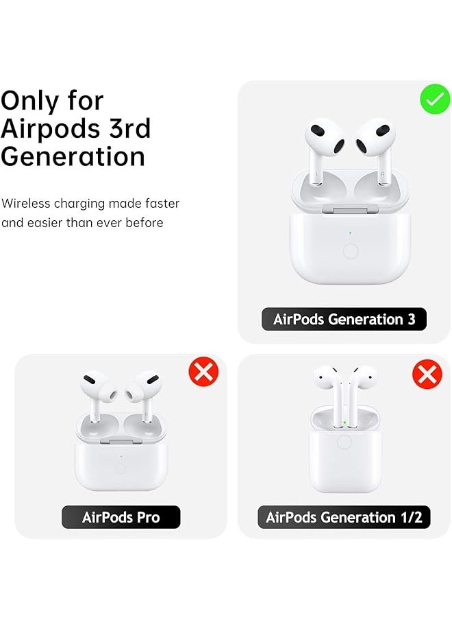 erorex - Wireless Charging Case For Airpods 3Rd Gen Replacement Charging Case With Lightning Port Built In 620Mah Battery And Bluetooth Pairing Sync Button - Image 1