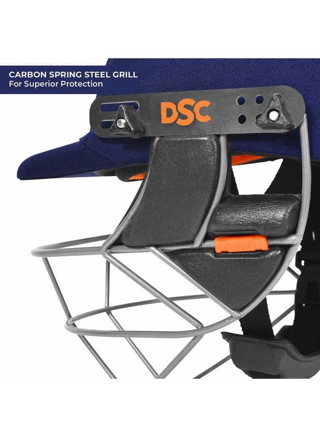 دي أس سي خوذة الكريكيت DSC Punch للرجال، اللون - أزرق داكن، المقاس - متوسط - Image 5