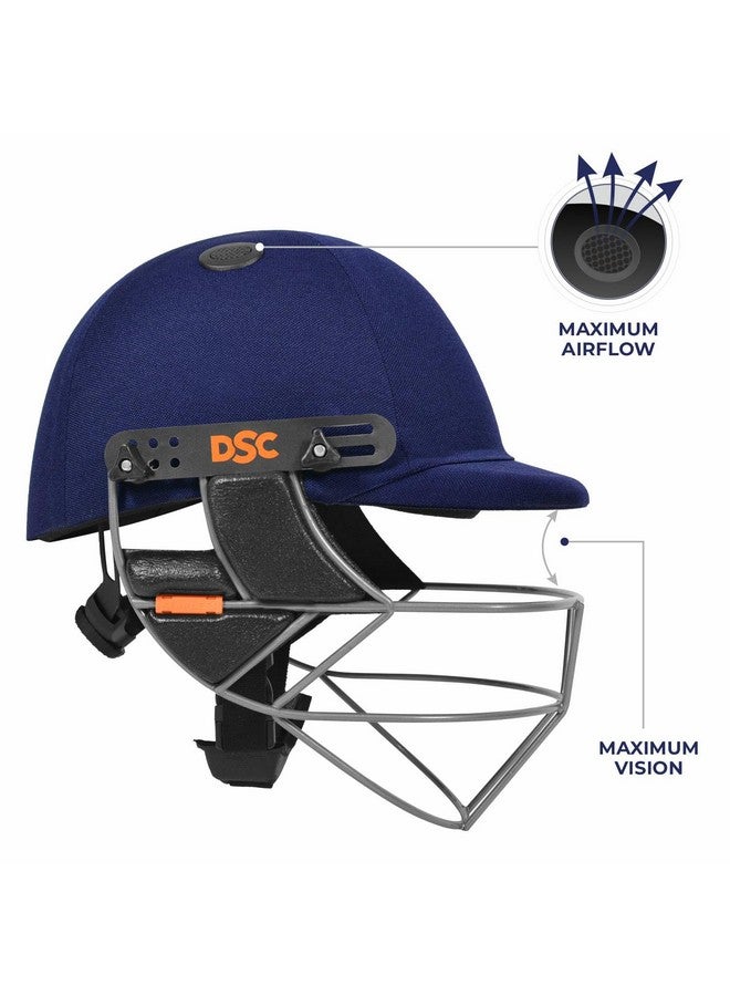 دي أس سي خوذة الكريكيت DSC Punch للرجال، اللون - أزرق داكن، المقاس - متوسط - Image 3