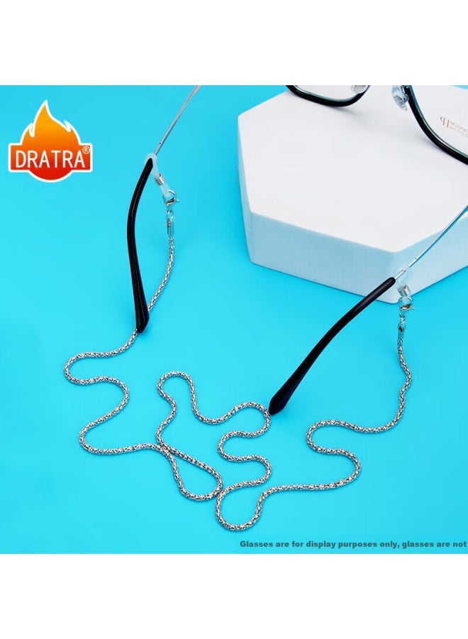 Dratra سلسلة نظارات مضادة للانزلاق للجنسين سلسلة ثعبان من الفولاذ المقاوم للصدأ حزام نظارات شمسية ونظارات طبية - Image 3