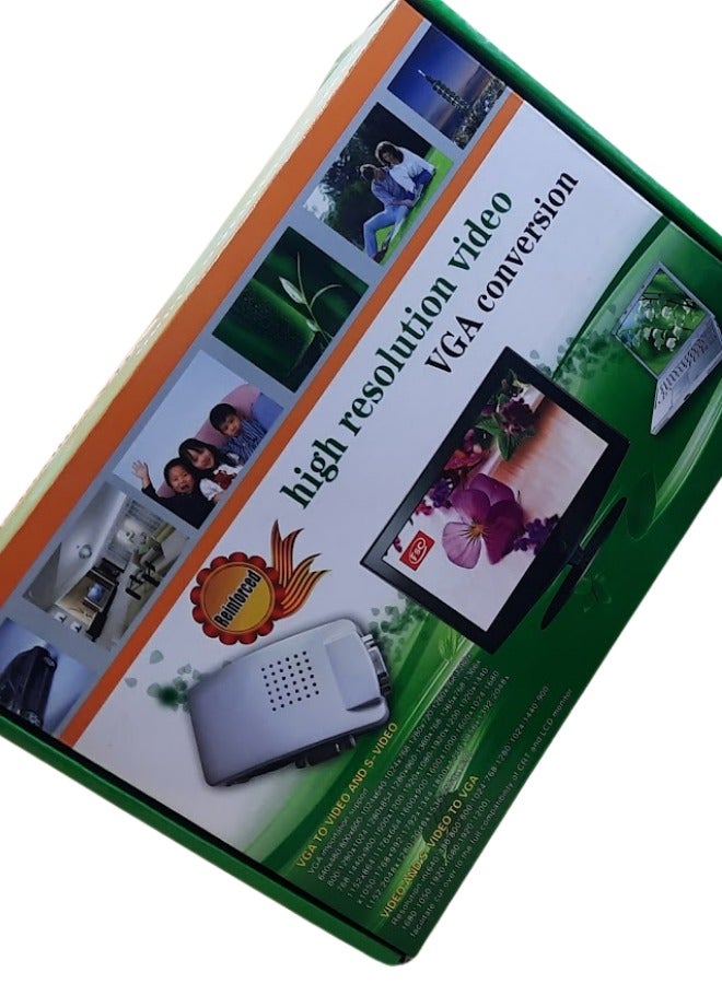 محول S-Video إلى VGA | تحويل إشارة عالية الدقة | متوافق مع التوصيل والتشغيل - Image 1