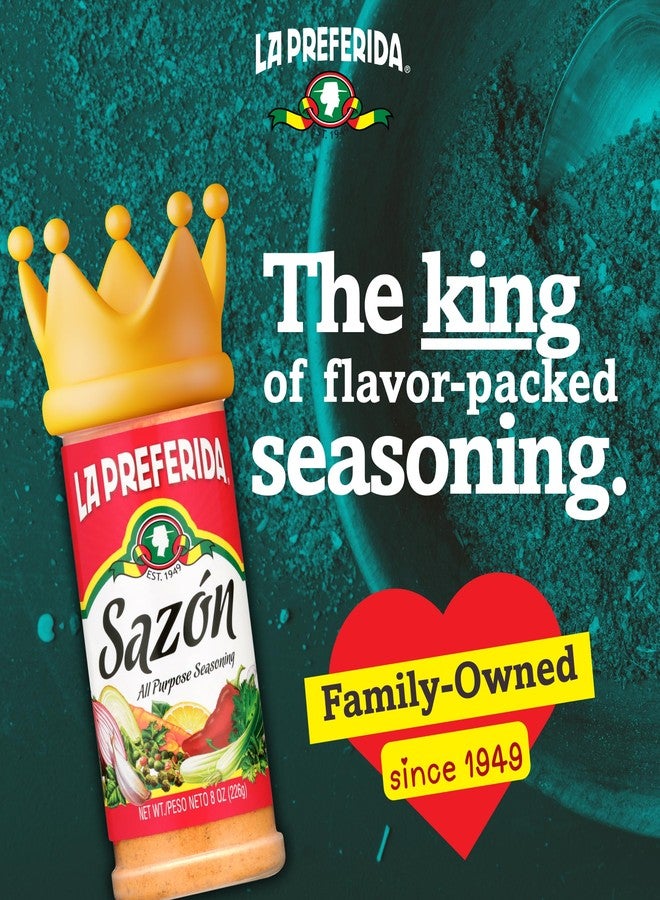 La Preferida All-Purpose Sazón (Bold Mexican Seasoning) with Paprika, Garlic & Onion – Great for Meat, Grilled Veggies, Soups & Stews, Vegan-Friendly, 8oz. (Pack of 3) - Image 4