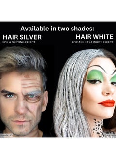 mehron Makeup Hair White | Washable White Hair Dye | Temporary Hair Color For Theatre, Cosplay, & Halloween 4.5 Oz (133 Ml) (White)  - Image 4