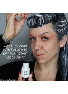 mehron Makeup Hair White | Washable White Hair Dye | Temporary Hair Color For Theatre, Cosplay, & Halloween 4.5 Oz (133 Ml) (White)  - Image 3