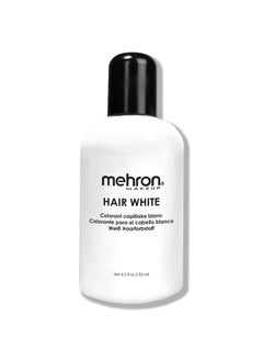 mehron Makeup Hair White | Washable White Hair Dye | Temporary Hair Color For Theatre, Cosplay, & Halloween 4.5 Oz (133 Ml) (White)  - Image 1