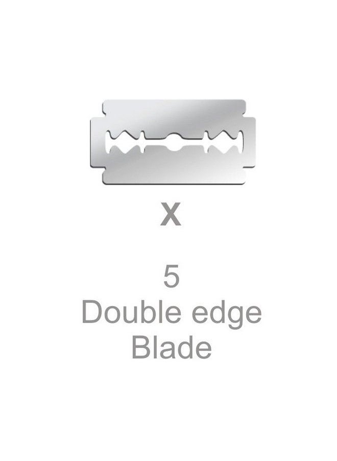 PEARL Shaving Double Edge Safety Razor 4 Pieces Travel Razor Kit (Chrome 02)  - Image 5