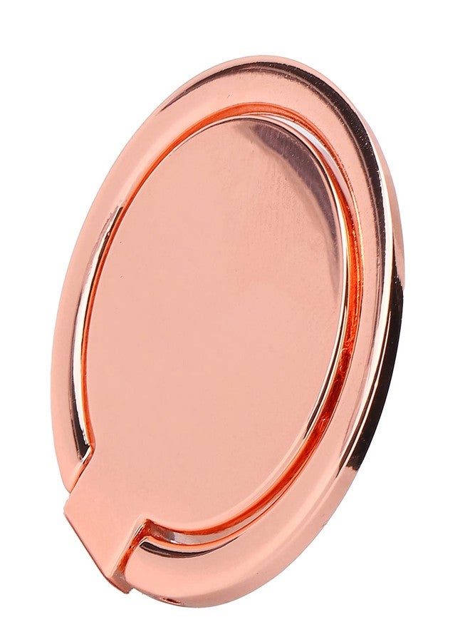 Yoidesu Phone Ring Holder, Mobile Phone Finger Ring Adjustable Metal Phone Holder Magnetic Car Mount for Mobile Phones and Tablets(Rose Gold) - Image 1