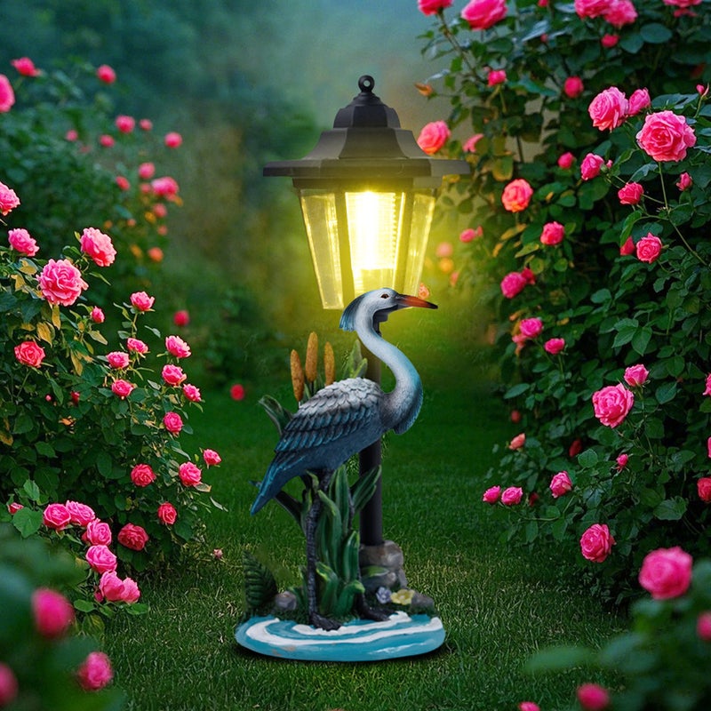 Flamingo Crane Resin Solar Outdoor Light for Home Garden Path Corridor Sculpture Lamp - Image 5
