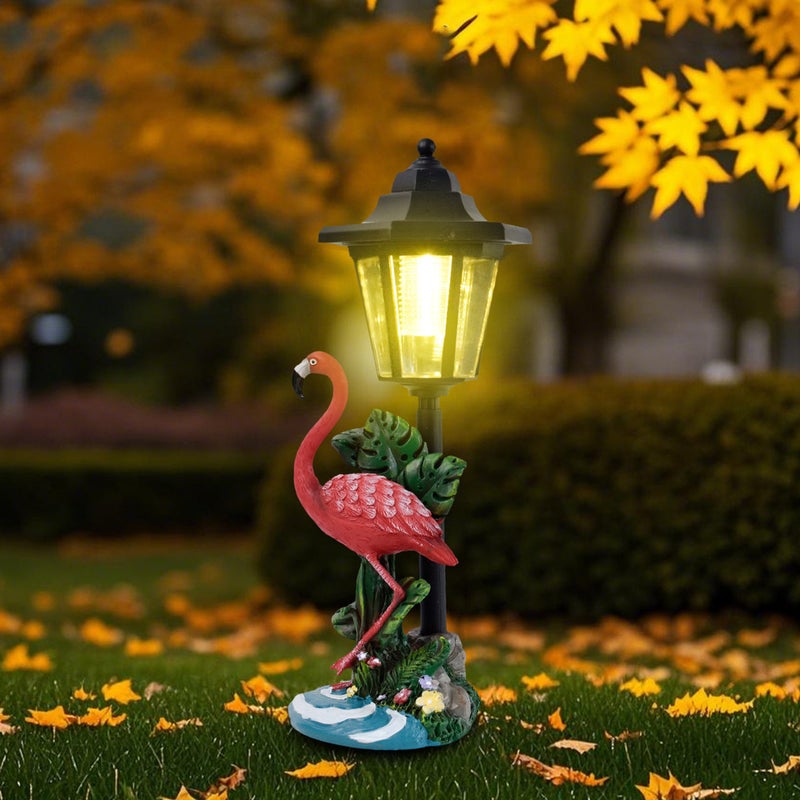 Flamingo Crane Resin Solar Outdoor Light for Home Garden Path Corridor Sculpture Lamp - Image 4