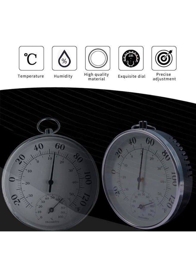 CHIVENIDO Indoor Outdoor Thermometer Wireless - Weather Dial Hygrometer Thermometer, No Battery Required Hanging Hygrometer for Wall, Table, Car, Greenhouse or Decorative, Round 4" in Diameter - Image 3
