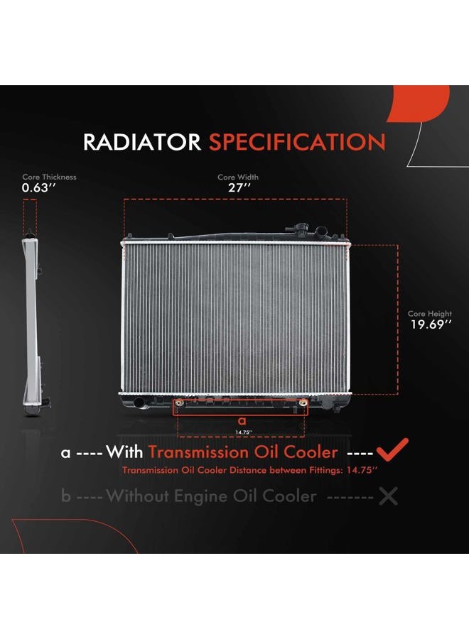 A-Premium Radiator Replacement for Nissan Pathfinder 2001-2004 Infiniti QX4 3.5L - Image 2