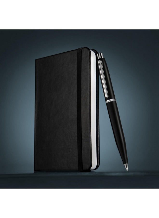 SHEAFFER - Sheaffer Gift Set VFM Ballpoint Pen With A6 Notebook Matte Black With Chrome Trims | Premium Pen Gift Sets - Image 1