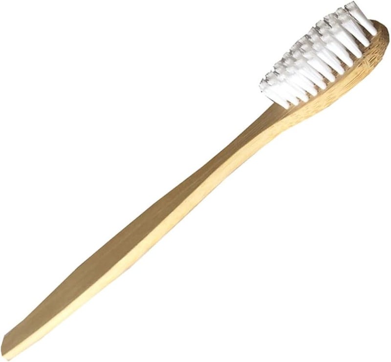 فرشاة أسنان من الخيزران الأبيض 4 قطع مقبض مريح موصى بها من أطباء الأسنان للسفر والمنزل والجامعة - Image 3