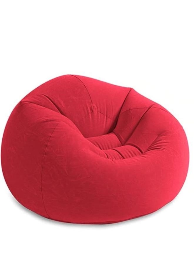 Executive LLC - Inflatable Sofa with Air Pump, Foldable Lounge Chair, Single Person Plush Sofa, Inflatable Outdoor indoor(Red) - Image 1