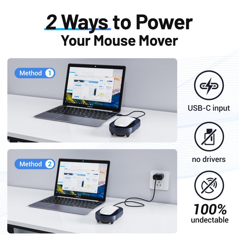 HONKID Undetectable Mouse Mover Jiggler with ON/Off Switch and USB Port Drive-Free,Simulate Physical Automatically Mouse Movement,Prevent Computer Laptop Inactive/Lockdown - Image 4