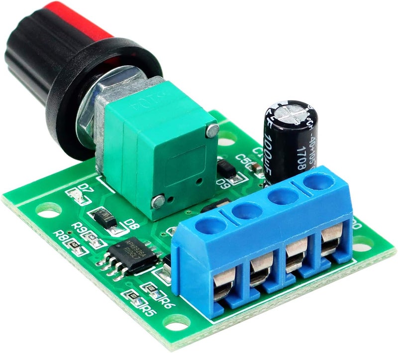WayinTop 3 قطع من وحدة تحكم سرعة المحرك ذات الجهد المنخفض PWM DC 1.8V 3V 5V 6V 12V 2A 1803BK 1803B مفتاح تشغيل قابل للتعديل مع مقبض التحكم في السرعة (عبوة من 3) - Image 3