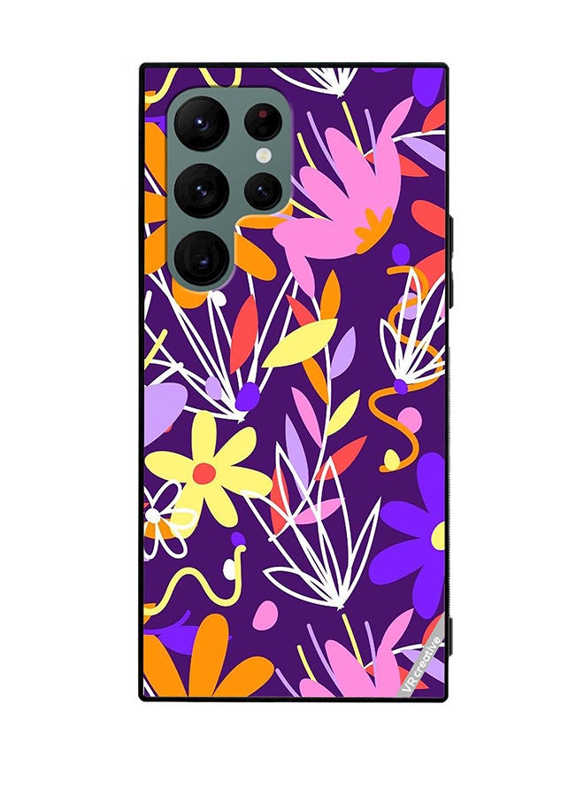 VR CREATIVE Protective Case Cover For Samsung Galaxy S22 Ultra 5G Organic Patterns Collection Design Multicolour - Image 1
