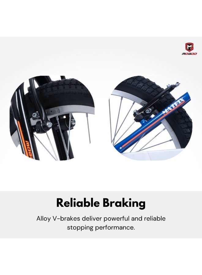 MOGOO دراجة موغو ماتريكس سبائك للأطفال مقاس 20 بوصة - زرقاء - Image 4