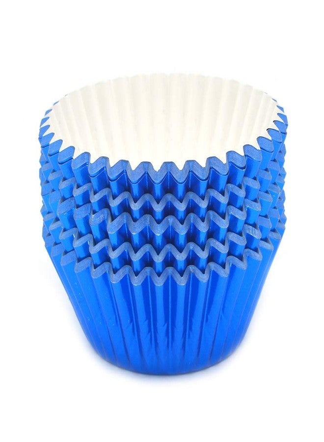 Mombake Standard Blue Foil Cupcake Liners Muffin Baking Cups for Party and More, 100-Count - Image 5