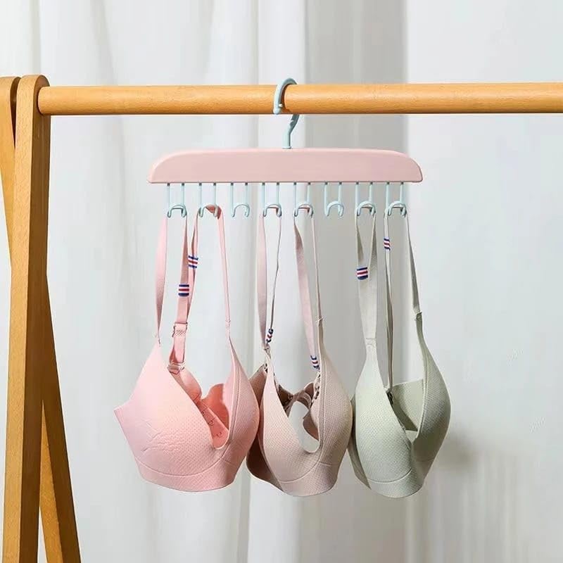 kunya Plastic Space Saving Hanger, Long-Lasting Bra Organize, Compact Storage Design Wardrobe Organizer, Tie And Bra Holder Dress Hanger Pack Of 2,Multicolour - Image 4
