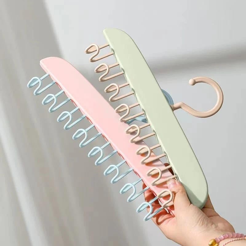 kunya Plastic Space Saving Hanger, Long-Lasting Bra Organize, Compact Storage Design Wardrobe Organizer, Tie And Bra Holder Dress Hanger Pack Of 2,Multicolour - Image 2