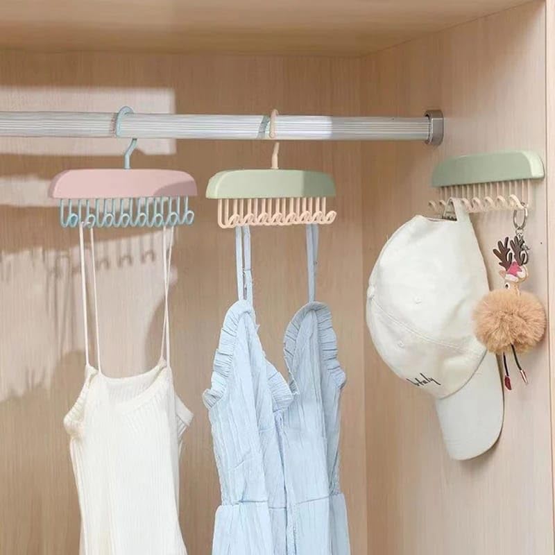kunya Plastic Space Saving Hanger, Long-Lasting Bra Organize, Compact Storage Design Wardrobe Organizer, Tie And Bra Holder Dress Hanger Pack Of 2,Multicolour - Image 5