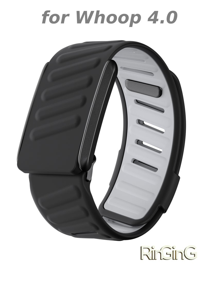RinGinG Sport Silicone Replacement Band Compatible with Whoop 4.0 Wearable Fitness & Activity Tracker, Durable, Comfortable & Breathable and Adjustable Wristband Replacement Strap Easy to Use and Perfect for Every Occasion Whoop Band Silicone Replacement Wrist Compatible with Whoop Strap 4.0 Ultra-Soft Waterproof and Sweatproof, Soft-Touch and Flexible Silicone, Premium Quality, Comfortable - Image 1