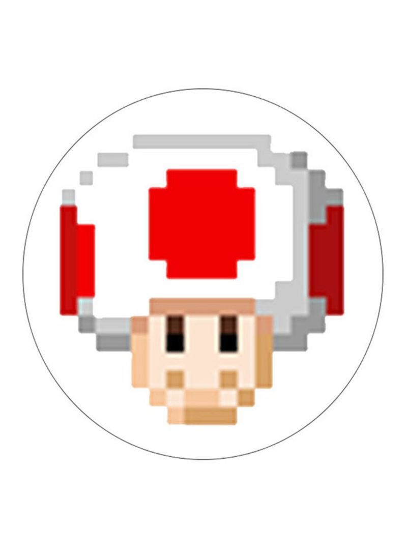 Super Mario Printed Mouse Pad  Red/White/Beige