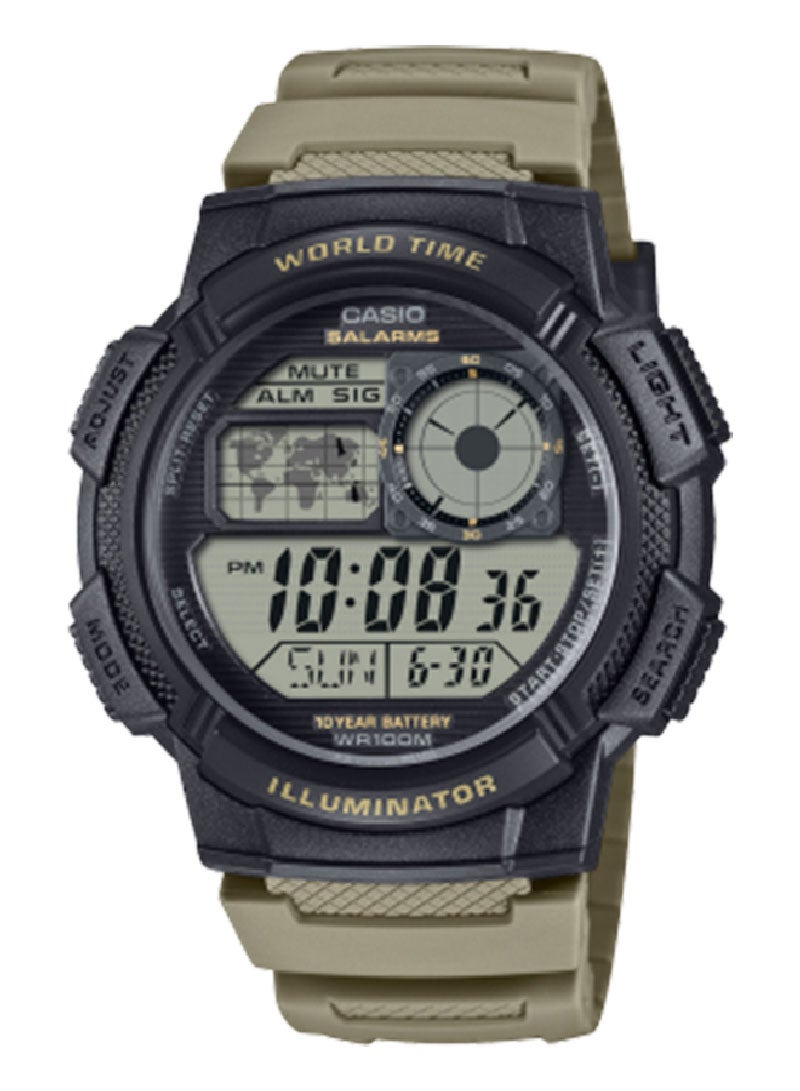 Casio AE-1000W-5AV Digital Men's Watch – World Time, 100M Water Resistance,