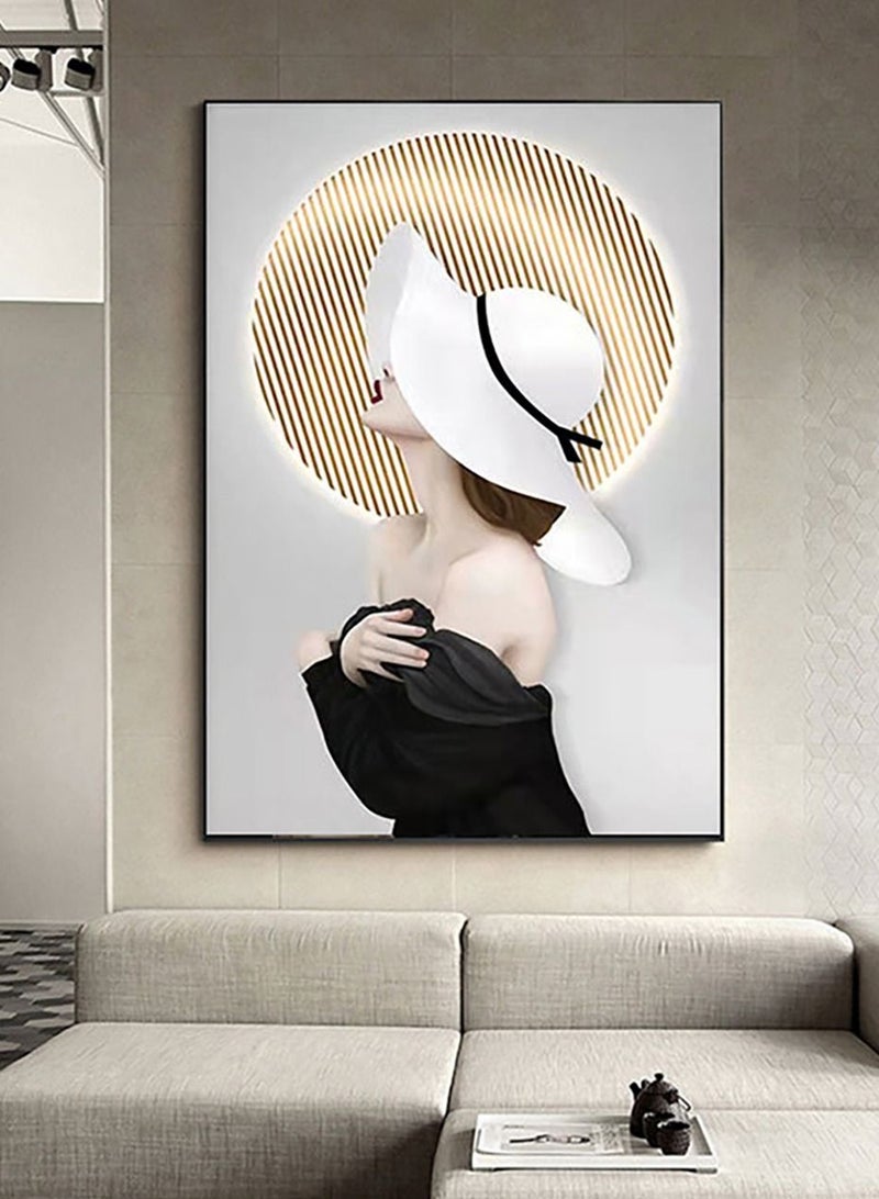 Merry Moments Modern Minimalist Abstract Canvas Paintings Sketch Poster Print Wall Art Pictures for Living Room Bedroom Home Decor with Black Frame 50X70Cm Type D  - Image 1