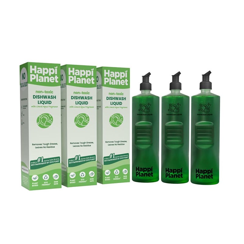 Happi Planet | Organic Dishwash Liquid Gel Refill | 3L | Enzyme Powered, Natural, Herbal, Eco-Friendly, Plant Based, Non-Toxic | Removes Tough Grease & Odour, No Toxic Residue, Baby & Pet Safe - Image 5