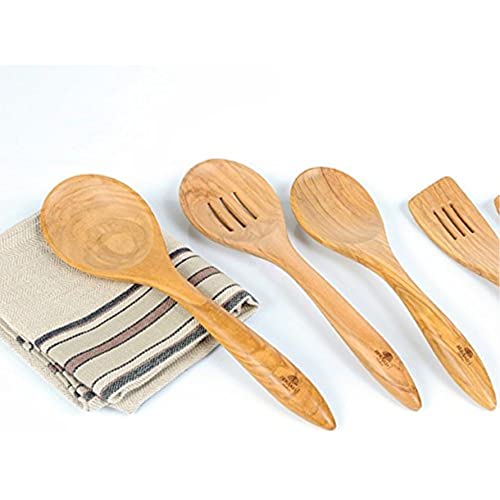 Berard French Olive Wood 12-Inch Handcrafted Wood Spoon, Terra Collection - Image 4