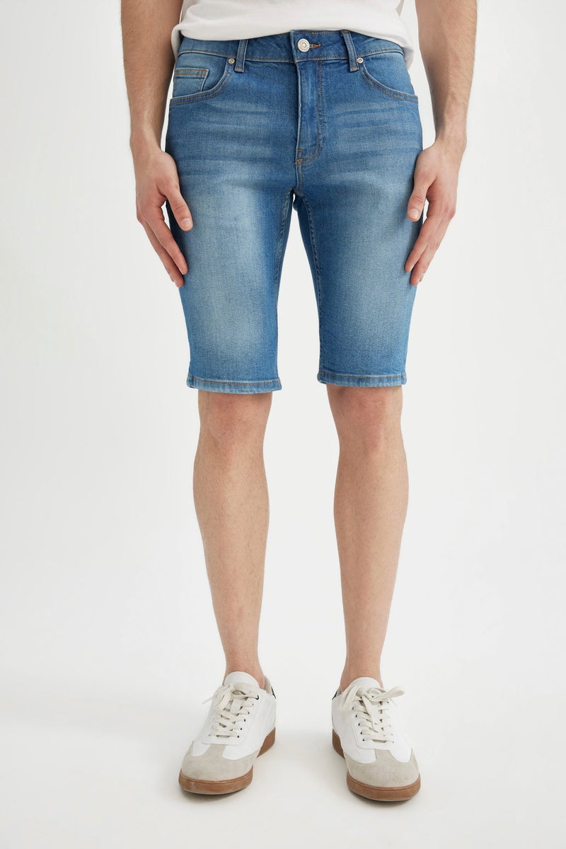 DeFacto Man Skinny Fit Jean Bermuda Shorts - Image 1