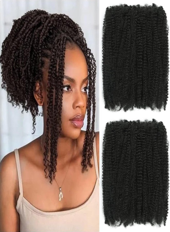 goodear Afro Kinkys Bulk Synthetic Hair 12 Inch 3 Pcs/Lot（150g）Natural Black Afro Kinky Bulk for Dreadlock Extensions Microloc Loc Repair Twists Mini Twist Hair Braiding Hair (1 B, 12inch) - Image 1