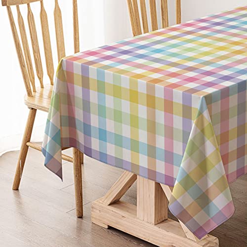 Hafangry Easter Buffalo Check Plaid Tablecloth Gingham Spring Party Decoration Rustic Kitchen Dining Room Table Cover (60" x 104") - Image 4