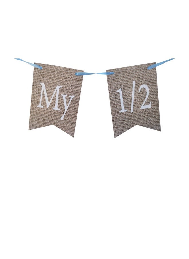 Funcart Funcart Jungle Animal Theme It's My Half Birthday Banner for Half Birthday Decoration/Half Birthday Decoration/6 Month/Half Way to One  - Image 2