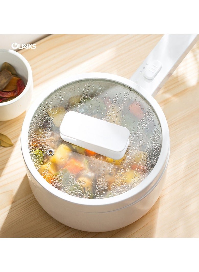 1.5L Multicooker Electric Pot Pan with Non-Stick Coating and Steamer Function: Versatile Cooking Appliance for Home Use