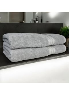 Kassino Premium Mist Ash Grey Bath Sheet Towels Set – 100% Cotton, Ultra-Soft, Highly Absorbent Towels 80x160cm, and Perfect for Daily Use  (2-Piece Collection) - pzsku/ZD7D5308A108653ADBAE4Z/45/_/1739364215/da6c285e-3377-4a05-a35f-376626fbdc3a