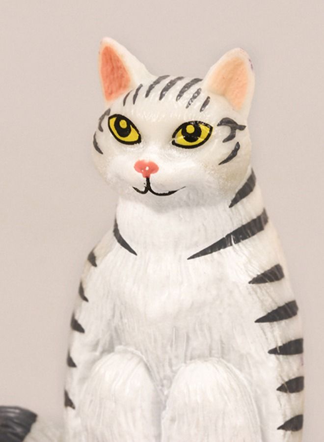 6-Piece Kitten Sitting Animal Figure Set, High Quality PVC Toy, Collectible Model Statue Figure for Car and Table Decoration  - Image 5