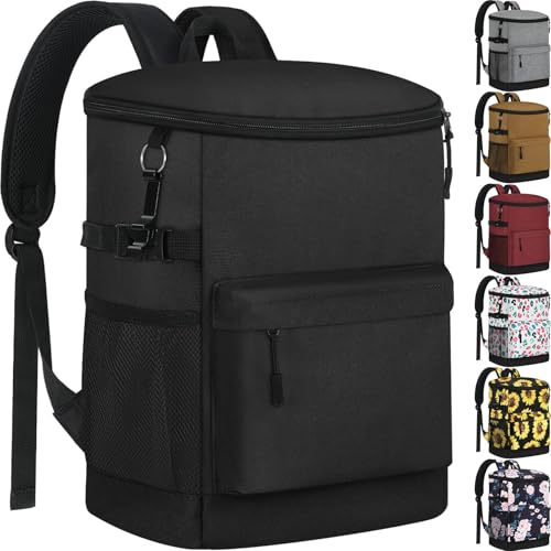 Tenot Backpack Cooler 40 Cans Cooler Backpack Insulated Waterproof Soft Travel Cooler Bag for Women Men Ice Chest Backpack Golf Camping Hiking Picnic Beach Cooler Lunch Backpack Black - Image 1