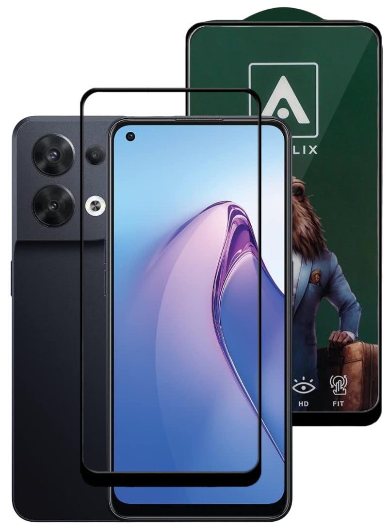 ACLIX Antistatic ESD Dustproof Premium Quality High Definition Tempered Glass Screen Protector Designed For Oppo Reno8 - Image 1