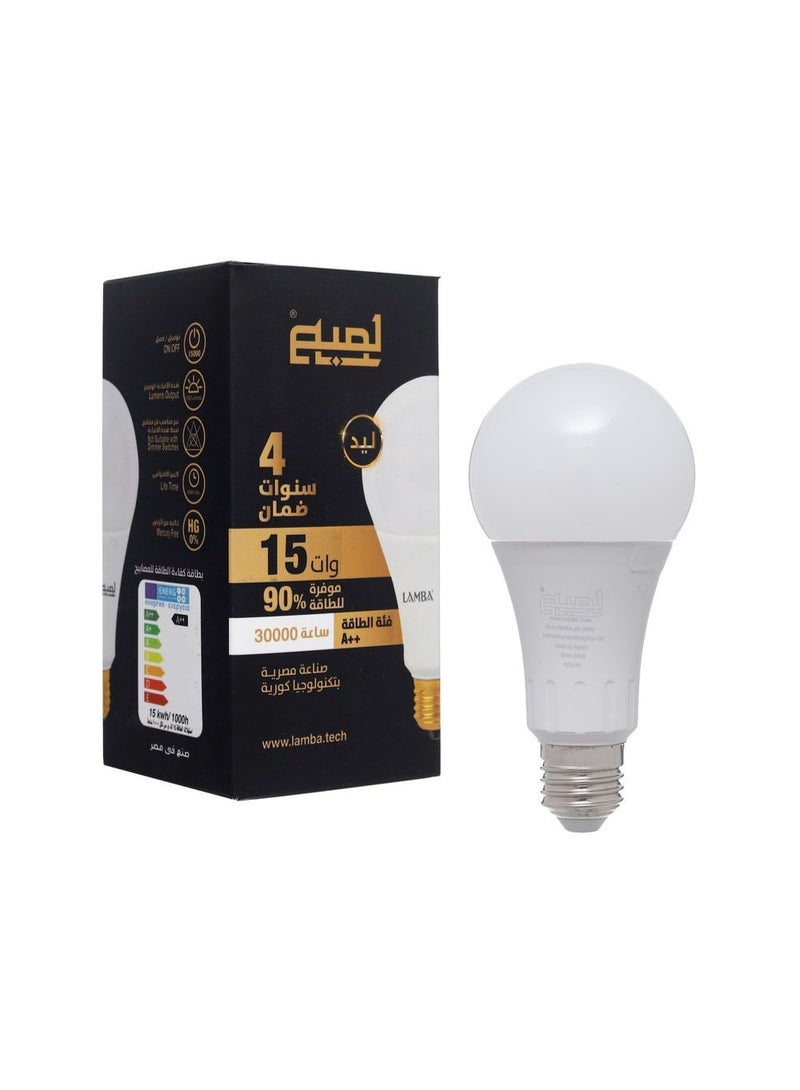 لمبة 15 وات اضاءة ورم A70 15W E27 - Image 1