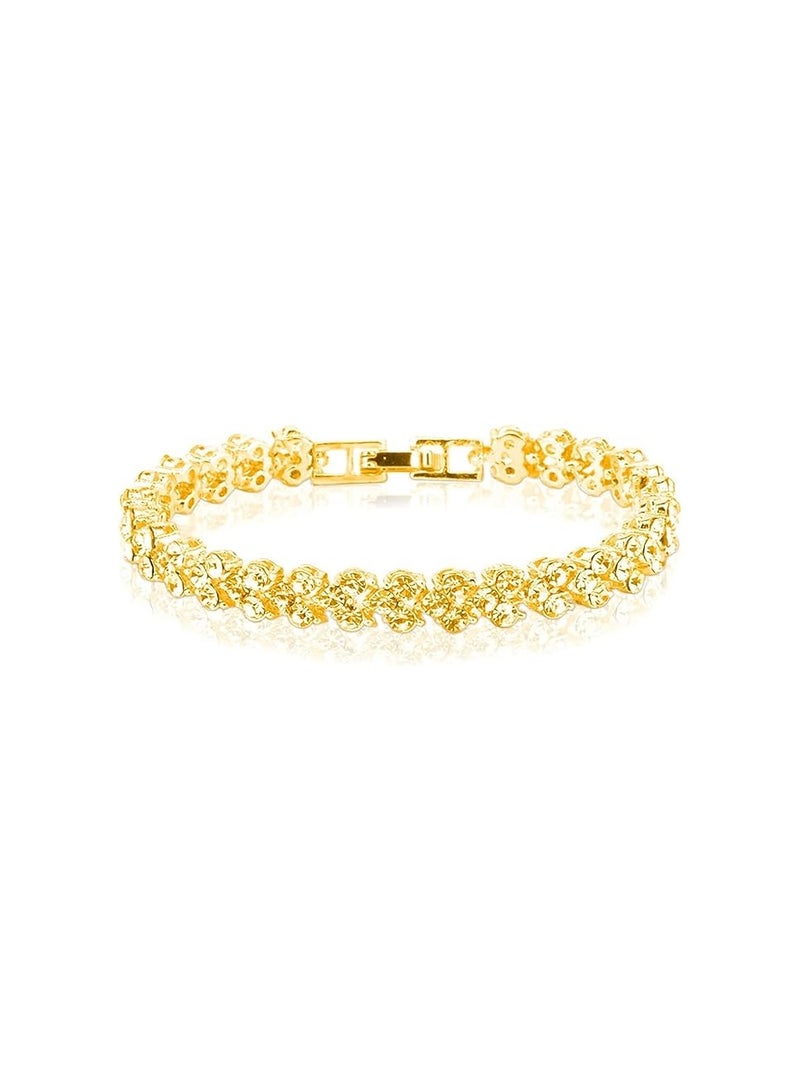 NNEWVANTE Bracelets for Women, Cubic Zirconia Tennis Bracelet, Classic Bling Bangles for Teens Girls and Female Hand Jewelry Accessories-6.5 Inch  - Image 1