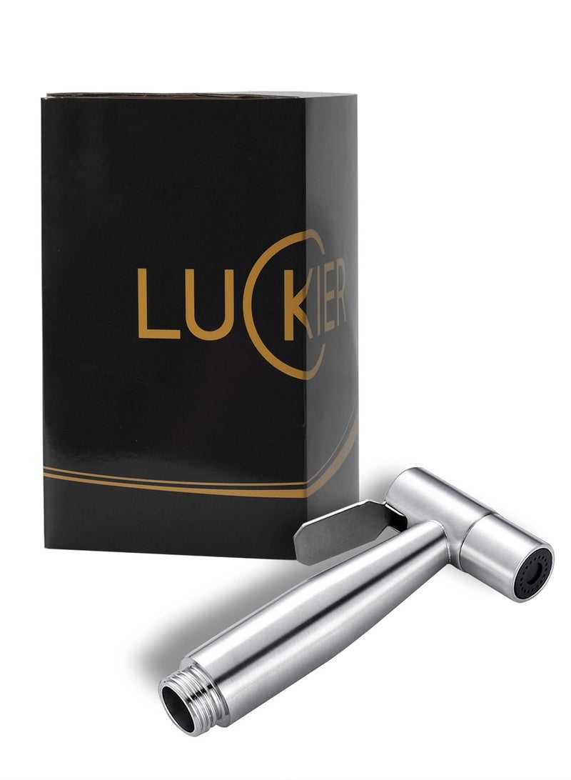 أكثر حظا صنبور شطاف محمول من الفولاذ المقاوم للصدأ من LUCKIER، طقم شطاف لتدفق المياه المعزز، خرطوم 3 أمتار، نوعان من القواعد، طقم محول. - Image 5