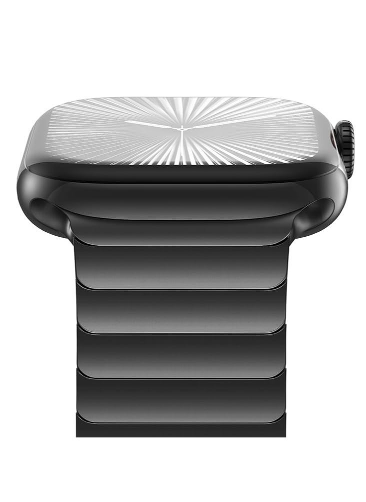 ELTRAZONE Stainless Steel Strap for iWatch 49mm 46mm 45mm 44mm 42mm – Black Replacement Band for Apple Watch Ultra 3 | Ultra 2 | Ultra | Series 10 9 8 7 SE 6 5 4 3 2 1 – Sleek, Durable & Adjustable - Image 5