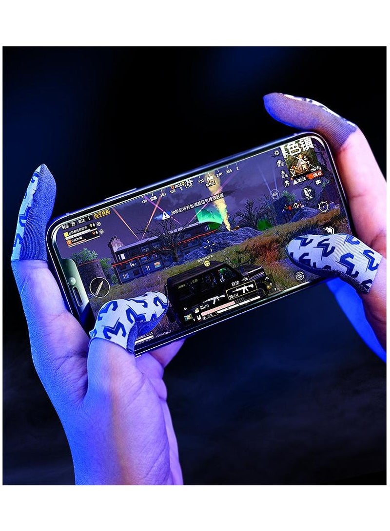 2-Pack of Silver Cloth Mobile Game Finger Cots Extremely Thinmaterial Zero Contact Breathable Extremely Sensitive With Storage Box  - Image 3