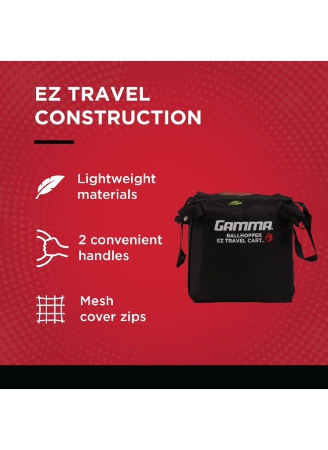 Gamma Sports GAMMA Sports EZ Travel Cart, Tennis & Pickleball Hopper, Portable Compact Design, Sturdy Lightweight Construction, 150 or 250 Capacity Available, Premium Carrying Case Included  - Image 4