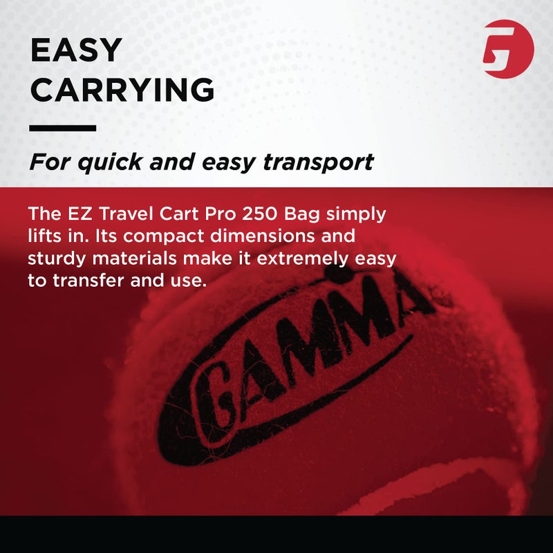 GAMMA Sports EZ Travel Cart, Tennis & Pickleball Hopper, Padel, Portable Compact Design, Sturdy Lightweight Construction, EZ Bags, 150 or 250 Capacity, Premium Carrying Case Included - Image 5